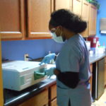 PDAS student sterilizing