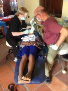 Dr Haugseth Working on a Patient