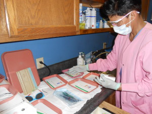 Student sterilizing equipment